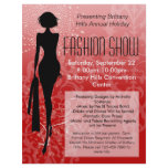 Holiday Fashion Show Flyer, Red Silhouette Swirl