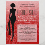 Holiday Fashion Show Flyer, Red Silhouette Swirl