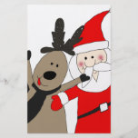 Holiday Flyer - Jolly Santa and Reindeer flyers