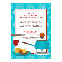 Holiday Fondue Party Invitations