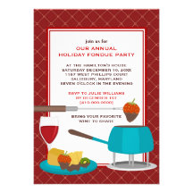 Holiday Fondue Party Invitations