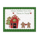 Holiday Gingerbread Green Postcards