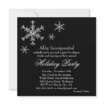 Holiday Glamour Corp. Party Invitation (black)