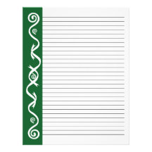 Holiday Green (Lined) Letterhead Template