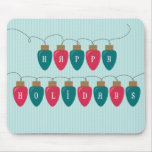 Holiday Green & Red Lights Mousepad