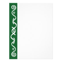 Holiday Green (Un-Lined) Letterhead Template