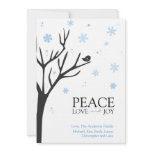 Holiday Greeting Card - Peace Love Joy Personalized Invitation