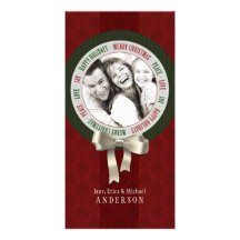 Holiday Greetings Christmas Photo Card