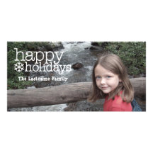 Holiday Greetings - Full Photo Customized Photo Card