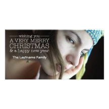 Holiday Greetings - Full Photo Personalized Photo Card