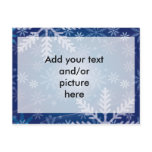 Holiday Greetings Navy Snowflakes Postcard