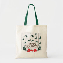 Holiday Holly Canvas Bags