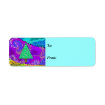 Holiday Hots of Tree Christmas Custom Return Address Label