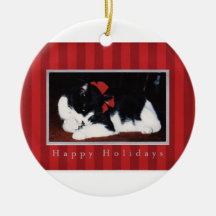 Holiday Kitty Christmas Ornament