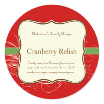 Holiday Label or Place Setting Sticker
