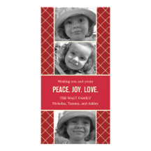 Holiday Lattice Christmas Photo Card