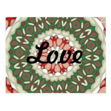 Holiday Love Kaleidoscope Postcard