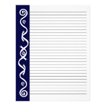 Holiday Midnight Blue (Lined) Custom Letterhead