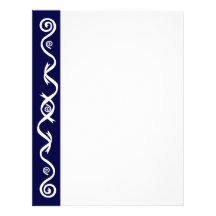 Holiday Midnight Blue (Un-Lined) Letterhead Template