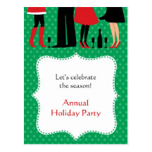 Holiday Office Party Invitation Postcard