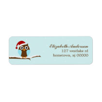 Holiday Owl Address Labels