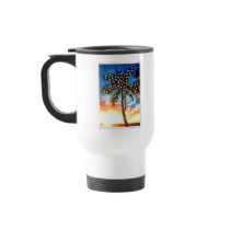 Holiday Palm Tree Lights at Sunset Coffee Mug