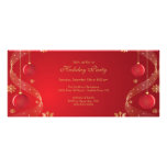 Holiday Party Invitation Elegant  Red & Gold