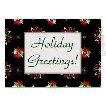 Holiday Pattern Brights Christmas Card