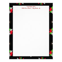 Holiday Pattern Brights Personalized Letterhead