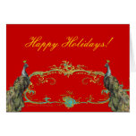 Holiday Peacock Greeting Cards