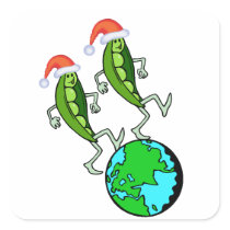 Holiday Peas on Earth Stickers