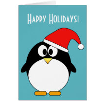 Holiday Penguin Template Cards