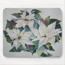 Holiday poinsettia mouse pads