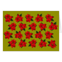 Holiday Poinsettias Greeting Card