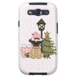 Holiday Pug with Tree (pink) Galaxy S3 Cases