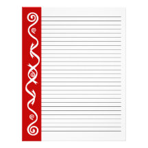 Holiday Red (Lined) Letterhead Design