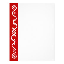 Holiday Red (Un-Lined) Personalized Letterhead