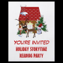 Holiday Reindeer Christmas Flyer flyers