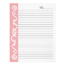 Holiday Rose (Date and Lined) Personalized Letterhead