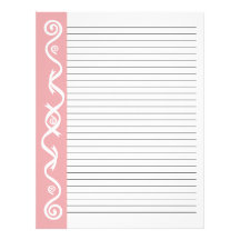 Holiday Rose (Lined) Personalized Letterhead
