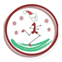 Holiday Runner Guy Stickers