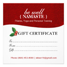 Holiday - Salon and Spa Gift Certificate Custom Invites