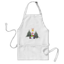 Holiday Scene Apron
