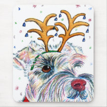 Holiday Schnauzer Mousepad