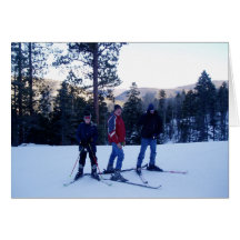 Holiday Skiiers Greeting Cards