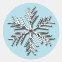 Holiday Snowflake Christmas Card Envelope Stickers