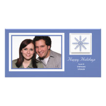 Holiday Snowflake Custom Photo Card