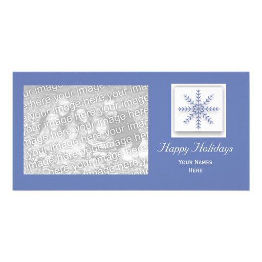 Holiday Snowflake Photo Cards