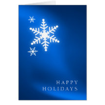 Holiday Snowflakes Royal Blue card