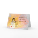 Holiday Snowman Blessings card